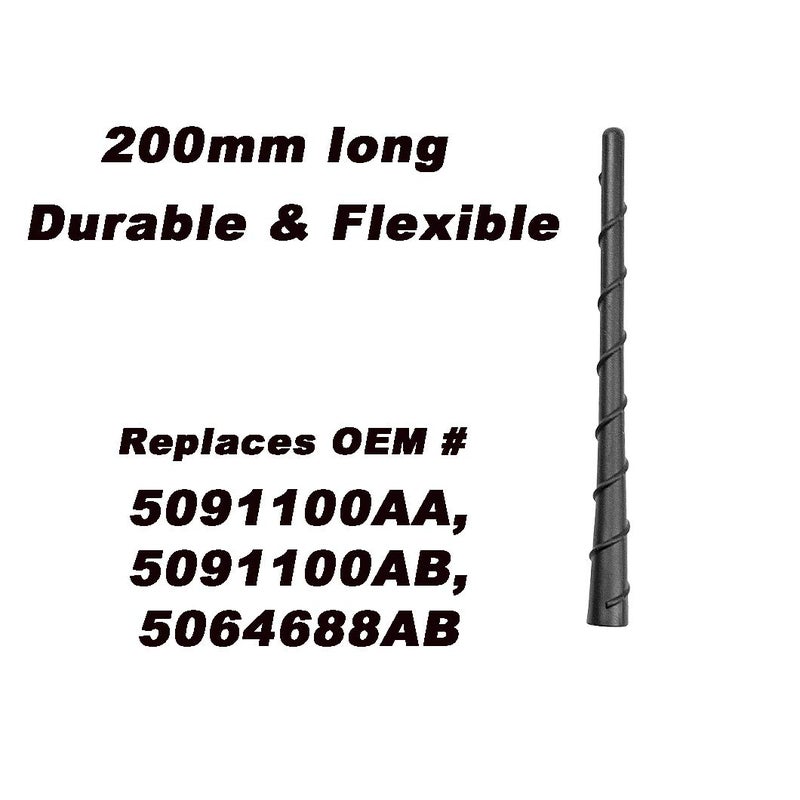 ZHPTAM 8 in Roof Radio Antenna Mast Compatible with Jeep Grand Cherokee,Cherokee, Fits Dodge Journey,Avenger,Durango,Dart 2011-2023 for 5091100-AA,5064688AB Durable Flexible Rubber Replacement Antenna - Image 4